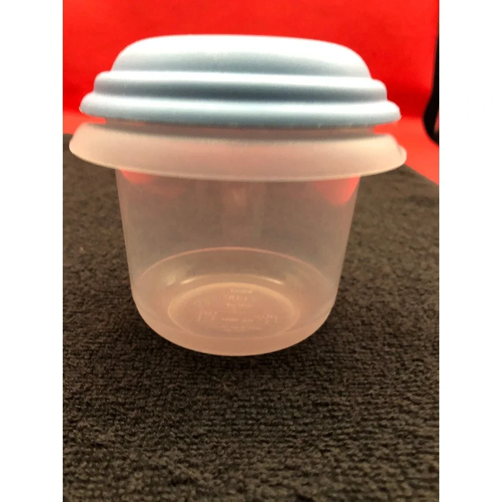Anchor Hocking 2 Cup Plastic Storage Container 5813-16 Blue Size C Lid RETRO
